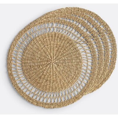 LA REDOUTE INTERIEURS Nala Sets de Table Ronds Beige LA REDOUTE INTERIEURS Nala Sets de Table Ronds Beige