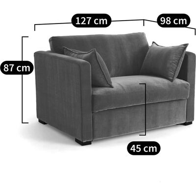 Divano letto 2 posti Neo Kinkajou Bianco - Divano letto Divano letto 2 posti Neo Kinkajou Bianco - Divano letto