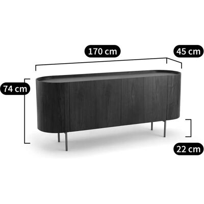 Am.pm Credenza in noce e pelle - Sideboard Am.pm Credenza in noce e pelle - Sideboard