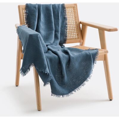 LA REDOUTE INTERIEURS - Linange - Blue - Linen - Blanket LA REDOUTE INTERIEURS - Linange - Blue - Linen - Blanket