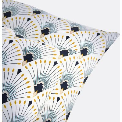 Housse de coussin en satin de coton LA REDOUTE INTERIEURS - 63x63/50x70cm - Blanc Housse de coussin en satin de coton LA REDOUTE INTERIEURS - 63x63/50x70cm - Blanc