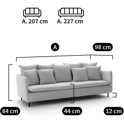 Sofá de terciopelo LA REDOUTE INTERIEURS - 3 o 5 plazas Sofá de terciopelo LA REDOUTE INTERIEURS - 3 o 5 plazas
