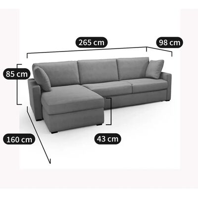 LA REDOUTE INTERIEURS Sofá cama rinconero de terciopelo, Bultex, Timor LA REDOUTE INTERIEURS Sofá cama rinconero de terciopelo, Bultex, Timor
