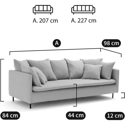 LA REDOUTE INTERIEURS Sofá Ivete - 3 o 5 plazas - Blanco LA REDOUTE INTERIEURS Sofá Ivete - 3 o 5 plazas - Blanco