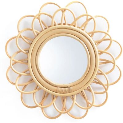Miroir double en forme de fleur en rotin La Redoute Interieurs Nogu - Miroir Miroir double en forme de fleur en rotin La Redoute Interieurs Nogu - Miroir