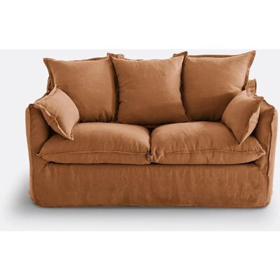 LA REDOUTE INTERIEURS - ODNA - Lino - Marrón - Funda de sofá LA REDOUTE INTERIEURS - ODNA - Lino - Marrón - Funda de sofá