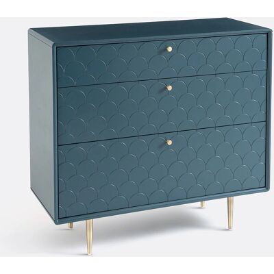 Cómoda Luxore Azul de 3 Cajones - Mueble de Dormitorio Cómoda Luxore Azul de 3 Cajones - Mueble de Dormitorio