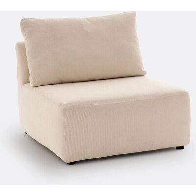La Redoute Intérieurs Monica Fauteuil modulable en velours beige - Armchair La Redoute Intérieurs Monica Fauteuil modulable en velours beige - Armchair