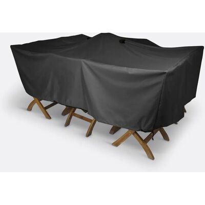 LA REDOUTE INTERIEURS Funda de mesa para jardín L310 Pext - Impermeable, Negro LA REDOUTE INTERIEURS Funda de mesa para jardín L310 Pext - Impermeable, Negro