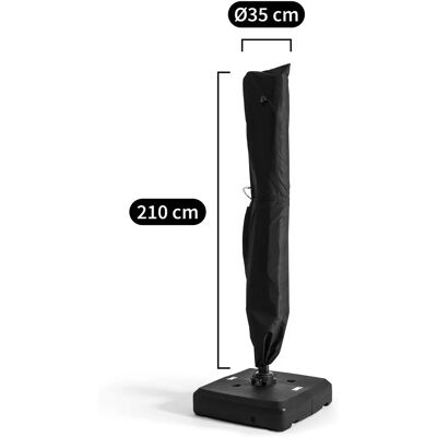 LA REDOUTE INTERIEURS Μαύρη θήκη για ομπρέλα 35x210cm LA REDOUTE INTERIEURS Μαύρη θήκη για ομπρέλα 35x210cm