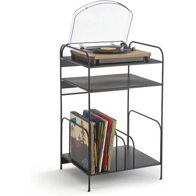 Mueble para vinilos Hiba La Redoute Intérieurs - Pequeño Estilo Neoindustrial Negro Mueble para vinilos Hiba La Redoute Intérieurs - Pequeño Estilo Neoindustrial Negro