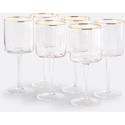 LA REDOUTE INTERIEURS Set de 6 verres Coblice dorés LA REDOUTE INTERIEURS Set de 6 verres Coblice dorés