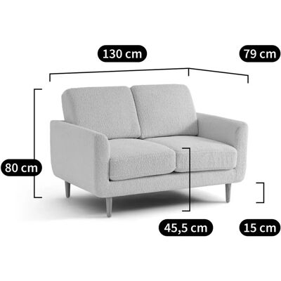LA REDOUTE INTERIEURS Sofá de 2 plazas Jimi Beige LA REDOUTE INTERIEURS Sofá de 2 plazas Jimi Beige