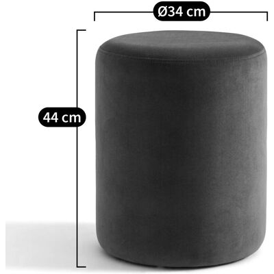 La Redoute Interieurs Puf de Terciopelo Polina - Modern, Marrón, 34cm La Redoute Interieurs Puf de Terciopelo Polina - Modern, Marrón, 34cm