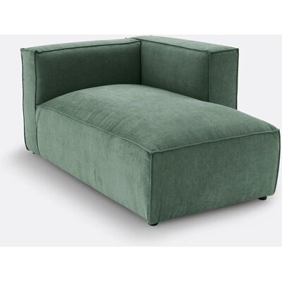 LA REDOUTE INTERIEURS - Seven - Terciopelo texturizado - Verde grisáceo - Chaise longue modular LA REDOUTE INTERIEURS - Seven - Terciopelo texturizado - Verde grisáceo - Chaise longue modular