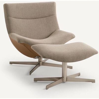 Sedia relax girevole Wesley con poggiapiedi - Am.pm Sedia relax girevole Wesley con poggiapiedi - Am.pm