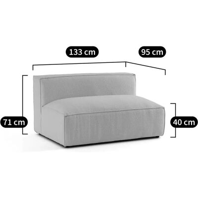 LA REDOUTE INTERIEURS Sofá de terciopelo modular de 2 plazas - Sofá LA REDOUTE INTERIEURS Sofá de terciopelo modular de 2 plazas - Sofá