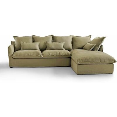 La Redoute Interieurs - Odna - verde oliva - lino - Sofa La Redoute Interieurs - Odna - verde oliva - lino - Sofa