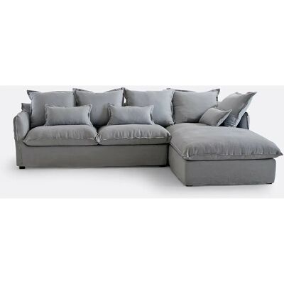 La Redoute Interieurs - Odna - gris claro - lino arrugado - esquina - Sofa bed La Redoute Interieurs - Odna - gris claro - lino arrugado - esquina - Sofa bed