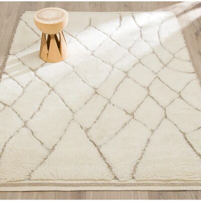 AM.PM Tapis berbère en laine ivoire et gris fait main - Tapis AM.PM Tapis berbère en laine ivoire et gris fait main - Tapis