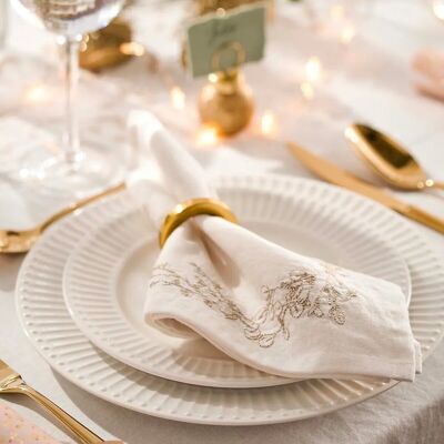 LA REDOUTE INTERIEURS Σετ πιάτων Bone China - 6 Τεμάχια - Κομψό ανάγλυφο σχέδιο LA REDOUTE INTERIEURS Σετ πιάτων Bone China - 6 Τεμάχια - Κομψό ανάγλυφο σχέδιο