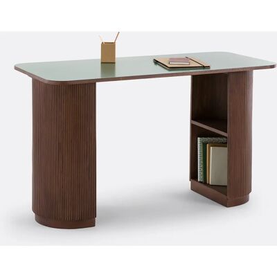 Γραφείο Vintage Στυλ La Redoute Interiors - MDF και καπλαμά καρυδιάς - 130x76x60 εκ. Γραφείο Vintage Στυλ La Redoute Interiors - MDF και καπλαμά καρυδιάς - 130x76x60 εκ.