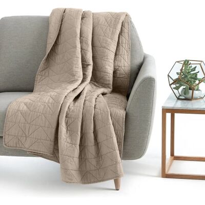 La Redoute Interieurs Lenzuolo copriletto beige con zig-zag - Trapunta La Redoute Interieurs Lenzuolo copriletto beige con zig-zag - Trapunta