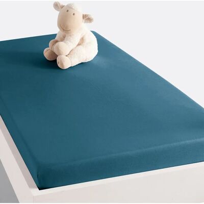 LA REDOUTE INTERIEURS Sábana de algodón azul - Cama LA REDOUTE INTERIEURS Sábana de algodón azul - Cama