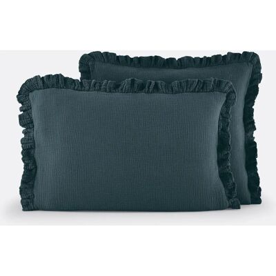 La Redoute Interieurs Funda de Almohada Kumla Gasa de Algodón Azul - Tipo de Producto La Redoute Interieurs Funda de Almohada Kumla Gasa de Algodón Azul - Tipo de Producto