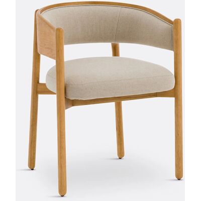 Sedia Natesse di La Redoute Interieurs in hevea e cotone/lino - Arredamento Sedia Natesse di La Redoute Interieurs in hevea e cotone/lino - Arredamento