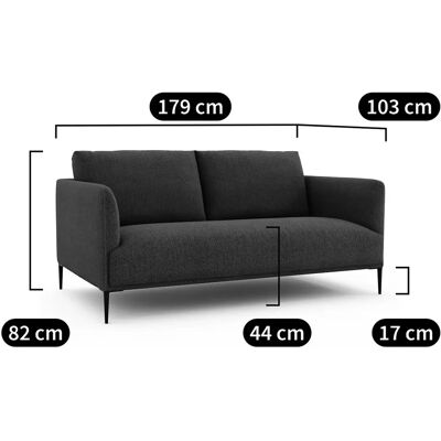 AM.PM Sofá compacto de terciopelo Oscar - Sofás AM.PM Sofá compacto de terciopelo Oscar - Sofás