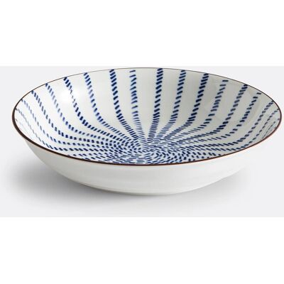 La Redoute Interieurs - Set di 4 piatti in porcellana con motivo a raggi La Redoute Interieurs - Set di 4 piatti in porcellana con motivo a raggi