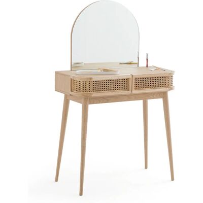 La Redoute Interieurs Laora Coiffeuse Beige en Rotin La Redoute Interieurs Laora Coiffeuse Beige en Rotin