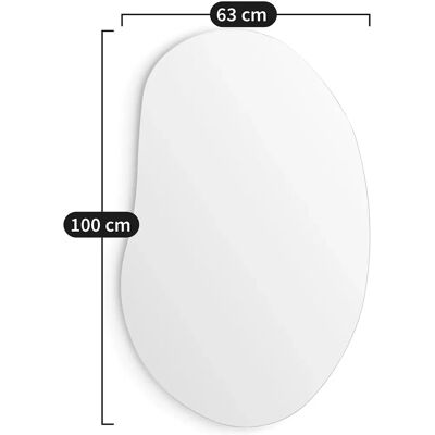 Miroir Biface de forme organique - Fixation murale Miroir Biface de forme organique - Fixation murale