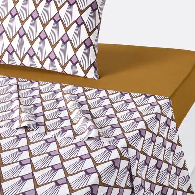 LA REDOUTE INTERIEURS Drap en percal de coton violet - Drap de lit LA REDOUTE INTERIEURS Drap en percal de coton violet - Drap de lit