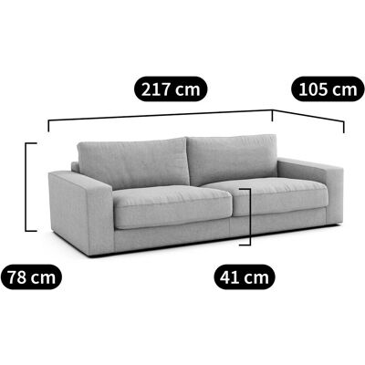 AM.PM Skander Divano letto beige cotone/lino - Divano letto modulare AM.PM Skander Divano letto beige cotone/lino - Divano letto modulare