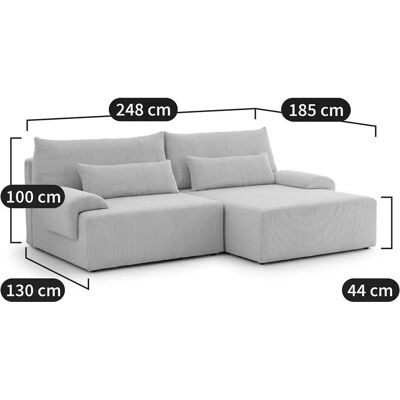 LA REDOUTE INTERIEURS Sofá cama - Sofá de esquina reversible Maona LA REDOUTE INTERIEURS Sofá cama - Sofá de esquina reversible Maona