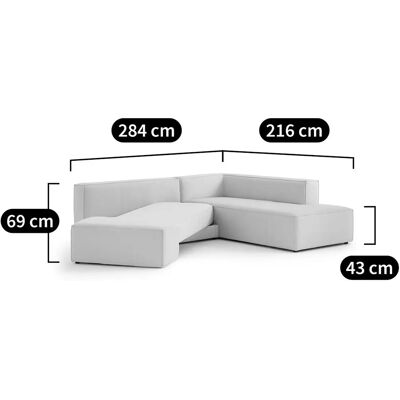 LA REDOUTE INTERIEURS Sofá Esquinero Verde - Sofá Cama LA REDOUTE INTERIEURS Sofá Esquinero Verde - Sofá Cama