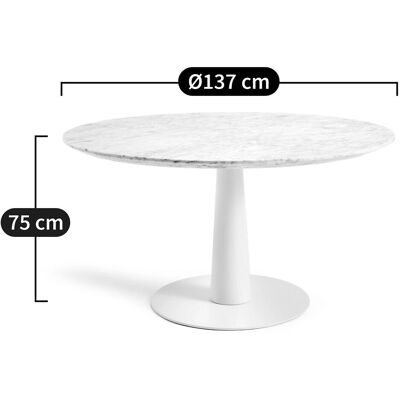 Base conica in metallo Delmo - Supporto scultoreo per 6-7 persone Base conica in metallo Delmo - Supporto scultoreo per 6-7 persone