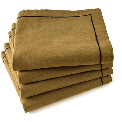 LA REDOUTE INTERIEURS Tovaglioli lino/cotone - Punto bourdon - 45x45cm LA REDOUTE INTERIEURS Tovaglioli lino/cotone - Punto bourdon - 45x45cm