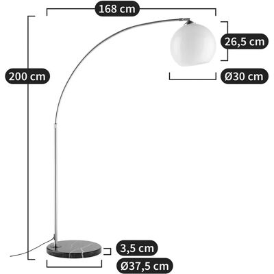 LA REDOUTE INTERIEURS Bowata - Lampe sur pied - Blanc - Acier, Marbre & Acrylique LA REDOUTE INTERIEURS Bowata - Lampe sur pied - Blanc - Acier, Marbre & Acrylique
