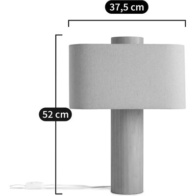 Lampe de table en bois et lin - Style scandinave Lampe de table en bois et lin - Style scandinave