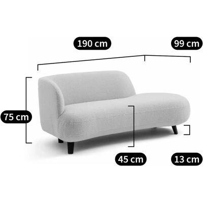 AM.PM Rosebury in ciniglia riciclata - Chaise Longue AM.PM Rosebury in ciniglia riciclata - Chaise Longue