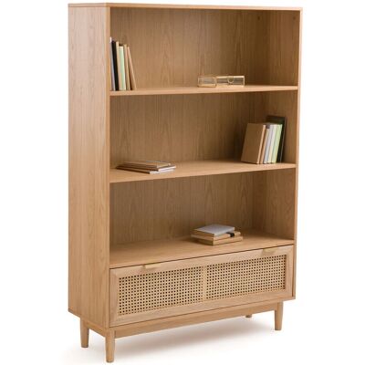 So'home Loris Beige Librería - Chapa de roble y ratán So'home Loris Beige Librería - Chapa de roble y ratán