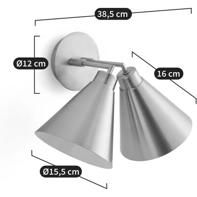 La Redoute Interieurs Applique Double en Métal Hiba - Lampe Murale La Redoute Interieurs Applique Double en Métal Hiba - Lampe Murale