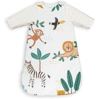 LA REDOUTE INTERIEURS Junglito Saquito de bebé - Diseño de jungla, mangas removibles, 0-24 meses LA REDOUTE INTERIEURS Junglito Saquito de bebé - Diseño de jungla, mangas removibles, 0-24 meses