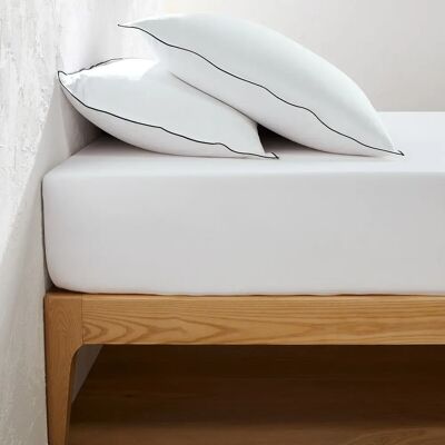 LA REDOUTE INTERIEURS - Victor - satín de algodón - 180x200 Blanco - Funda bajera LA REDOUTE INTERIEURS - Victor - satín de algodón - 180x200 Blanco - Funda bajera