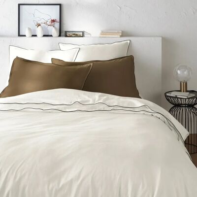 LA REDOUTE INTERIEURS Federa copripiumino satin di cotone lavato Victor Beige LA REDOUTE INTERIEURS Federa copripiumino satin di cotone lavato Victor Beige