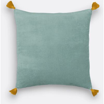 La Redoute Interieurs Velvet - 40x40 cm - grigio-turchese - Fodera per cuscino Velvet La Redoute Interieurs Velvet - 40x40 cm - grigio-turchese - Fodera per cuscino Velvet