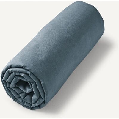 AM.PM Gypse - 160x200 cm - voile de algodón azul grisáceo sábana ajustable AM.PM Gypse - 160x200 cm - voile de algodón azul grisáceo sábana ajustable